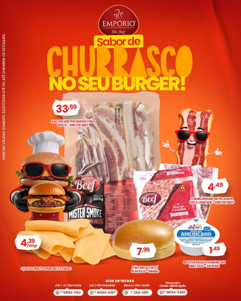 Sabor de churrasco no seu burger — peça de comunicação