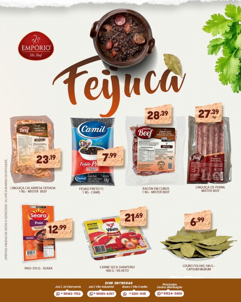 Feijuca — ofertas — peça de comunicação