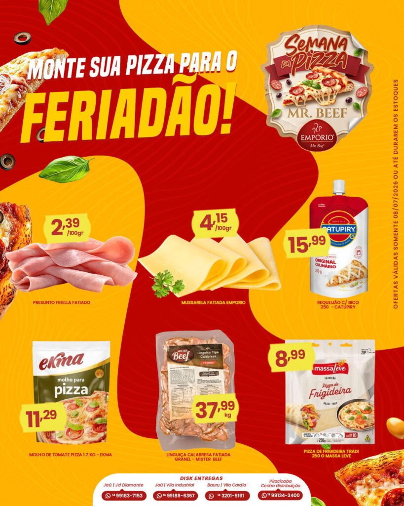 Monte sua Pizza — ação promocional