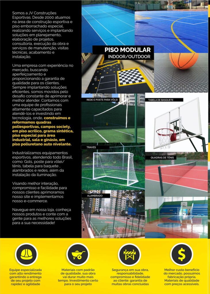 JV Esportes — apresentação de catálogo