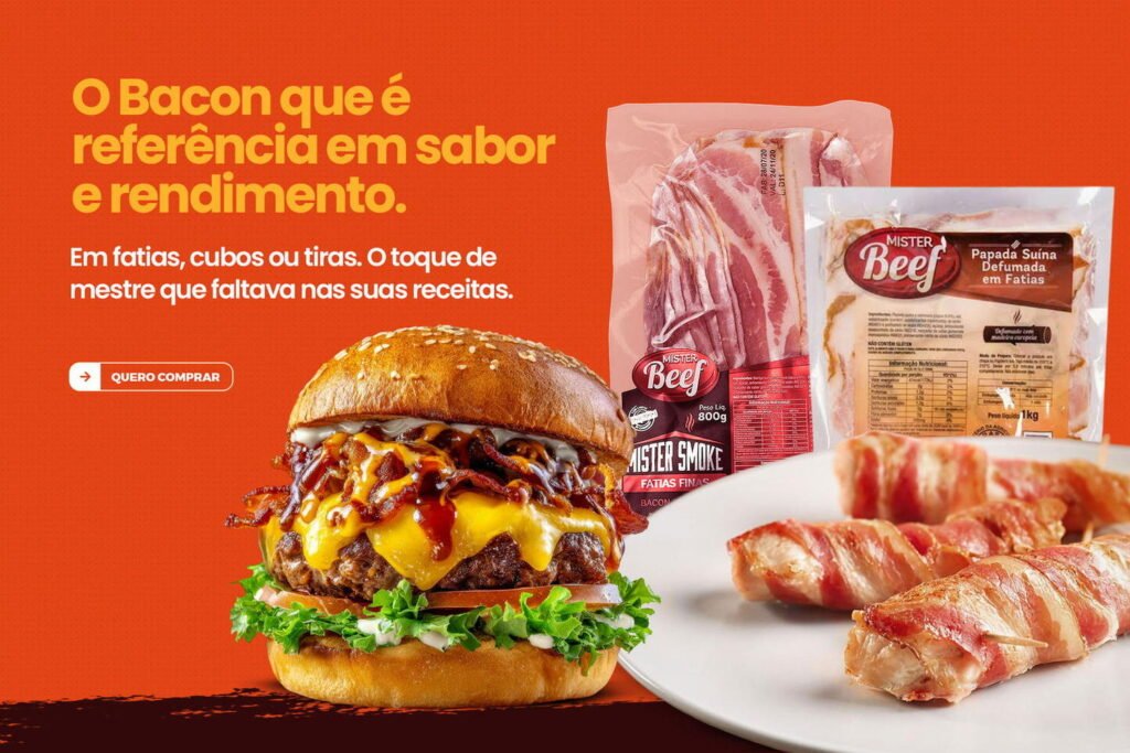 Linha de bacon — banner de e-commerce