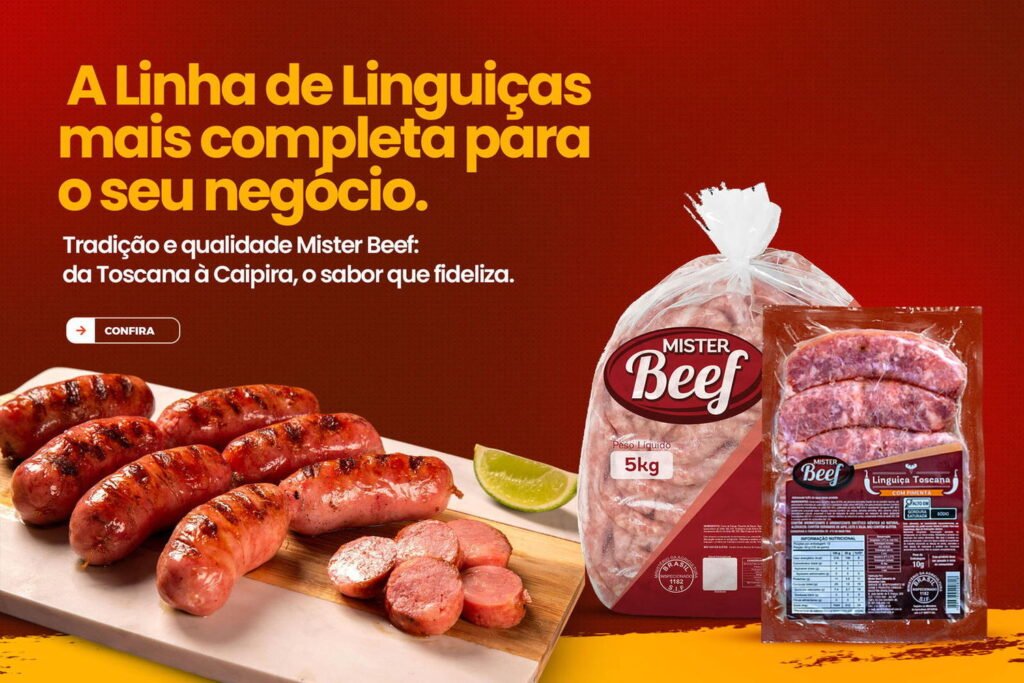 Linha de linguiças — banner de e-commerce